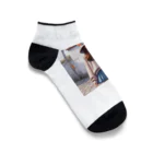 SaltyCookie Design Worksの猫パーカーの女の子(6) Ankle Socks