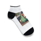 ドット絵ねこさんのお座り猫さん Ankle Socks