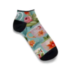 (っ◔◡◔)っ ♥ Le Petit Trésor ♥の花の詩カップ(The Flower Poetry Cup) Ankle Socks