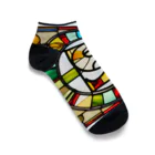 alphabet stained glassのstained glass S Ankle Socks