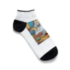 にゃんこーねこのこっち向く猫 Ankle Socks