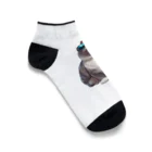 AQUAMETAVERSEのサングラスをかけた、かわいいネコ Marsa 106 Ankle Socks