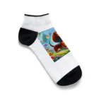 keikei5の華やかな庭園に住む魔法をかけられたダックスフンド Ankle Socks