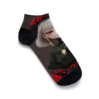 AQUAMETAVERSEのタータンチエクの服を着た少女　なでしこ1478 Ankle Socks