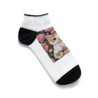 WolthCaの可愛い猫に華を添えて2nd Ankle Socks
