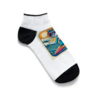 ふぇにゃんくすの猫サーファーたま Ankle Socks