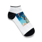 Pixel Art Goodsの自由の女神像（pixel art） Ankle Socks