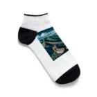 Pixel Art Goodsの万里の長城（pixel art） Ankle Socks