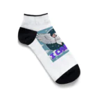 OKameMolꕤ︎︎オカメモルのフライモルモット「I can fly」 Ankle Socks