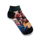 MTHのちーむのこんふりくとをするみにぶた仲介 Ankle Socks