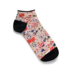 AQUAMETAVERSEの花柄のプリント　なでしこ1478 Ankle Socks