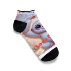 dreamy-designのLOVE&PEACE　シロテナガザルくん Ankle Socks