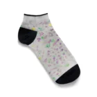 立川沙紀とフルーティーpuppiesのむらさきのお花畑 Ankle Socks