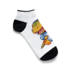 Vasetti_pressの青パーカーを着たティラノサウルス Ankle Socks