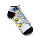 KILIKOStudiosの虹が出る東京切子　エメラルド Ankle Socks