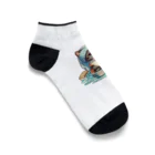 さざれいしの三毛猫さんの入浴 Ankle Socks