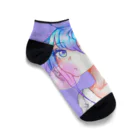 World_Teesのバブルガムを噛むアニメガール 日本の美学 アニメオタク Ankle Socks