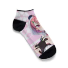 World_Teesのパンダのコスプレをしたアニメガール - 日本の美学 アニメオタク Ankle Socks