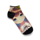 ピクセルパレットの可愛い女の子とお花10 Ankle Socks