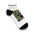 noBuのおもちゃで遊んでいるサル Ankle Socks