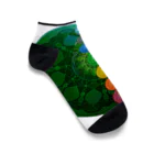 💖宇宙整体♪🌈♪こころからだチャンネル♪💖の宇宙曼荼羅　緑の奇跡 Ankle Socks