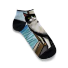 Ppit8の旅する猫 Ankle Socks