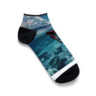 AQUAMETAVERSEのモルジブの大海原で人魚が泳いでいますsanae2074 Ankle Socks