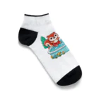 エレファント先生と虹色こどもたちのリスちゃんとウサギちゃんの水泳大好き Ankle Socks