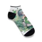 ゆめのかすずめの翠と緑 Ankle Socks