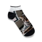 zigerparkの毛布にくるまる猫 Ankle Socks