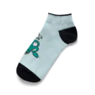 イラスト MONYAAT のくるぶし 海で遊ぼうと誘われた だりぃワニB Ankle Socks