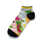 萩岩睦美のグッズショップのくつした　スリッパの中のポー Ankle Socks