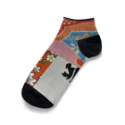 inakaen  いなか園の古布のかけら Ankle Socks