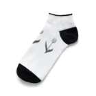 rilybiiのThree TULIP, White gray blue . Ankle Socks
