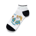 キッズモード某の真夏のスノーマン(濃色用) Ankle Socks