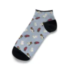 ChibisukeGO ショップSUZURI店のちびーずくつした(ライトブルー) Ankle Socks