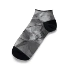 Atelier withの纏う(モノver.) アルコールインクアート モノクロ 靴下 Ankle Socks