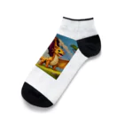 幸せアートワールドの可愛い龍のイラストグッズ Ankle Socks