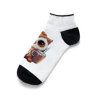 Vasetti_pressのフクロウとコーヒー Ankle Socks