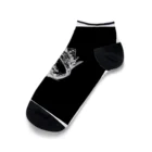 COOL&SIMPLEのBlack White Illustrated Skull King  Ankle Socks