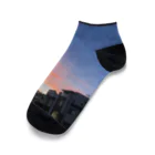 マツリのフォトショップの夕闇と夜空 Ankle Socks