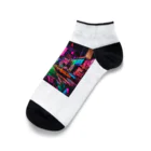 NYANKOのネオン 夜景 Ankle Socks