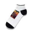 毎日がにゃんとも幸せ マサッチShopのレトロバイクドット　夕日編　№３ Ankle Socks