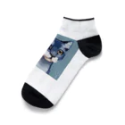 kindonesiaのドット絵のロシアンブルー Ankle Socks