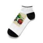 ワワジジドットクラブのドットヒーローになる野菜達A Ankle Socks