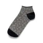 B-catの微生物パターン灰_アイテムいろいろ Ankle Socks