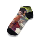 Moichi Designs Shop-2023の古都の風に舞う少女 Ankle Socks