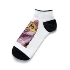 サメ肌男子の茶トラネコ(ドット絵) Ankle Socks