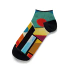 すずきいくやのビルと太陽 Ankle Socks