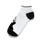 むてきんぐオリジナルグッズ販売所のむてきんぐロゴ入りくるぶしソックス Ankle Socks